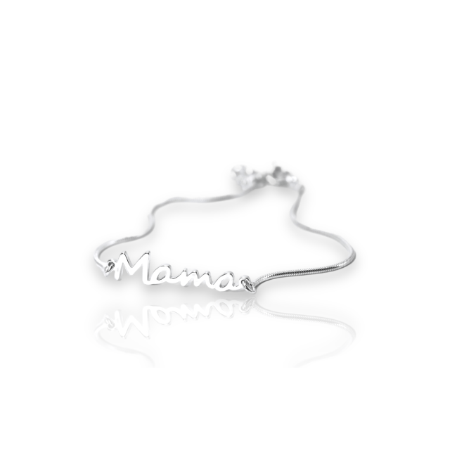 Bransoletka srebrna z napisem mama Bransoletka srebrna z napisem mama